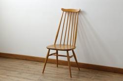 イギリスビンテージ　ERCOL(アーコール)　ゴールドスミス　北欧テイストのお部屋におすすめ!!洗練された佇まいが魅力的なチェア (ダイニングチェア、椅子、イス、板座チェア、ヴィンテージ)(R-074548)