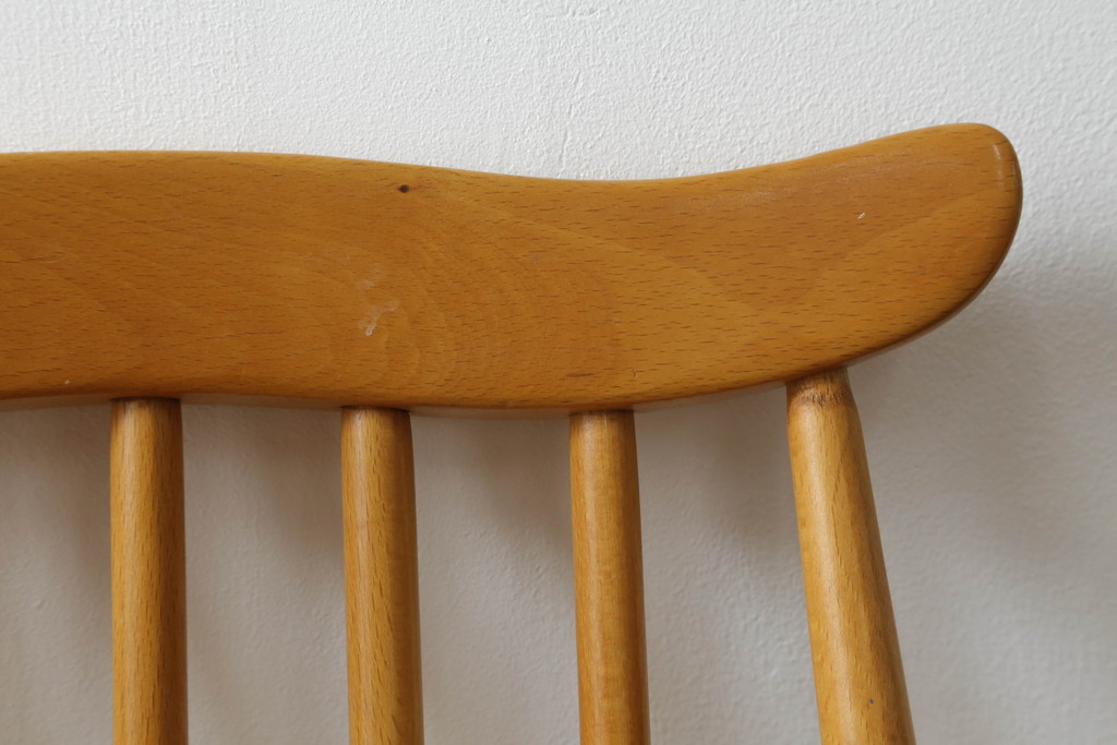 イギリスビンテージ　ERCOL(アーコール)　ゴールドスミス　北欧テイストのお部屋におすすめ!!洗練された佇まいが魅力的なチェア (ダイニングチェア、椅子、イス、板座チェア、ヴィンテージ)(R-074548)