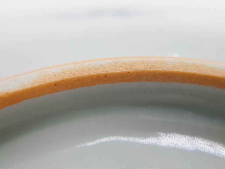 正木春蔵　九谷焼　染付　約19cm　6.2寸　食卓を明るく彩る中皿5枚セット(菊、花、和皿、和食器、なます皿、裏印、六寸二分)(R-079517)