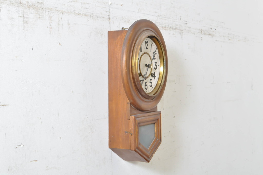 和製アンティーク　KIRIN CLOCK　レトロモダンなデザインが魅力的な掛け時計(柱時計、古時計)(R-072201)