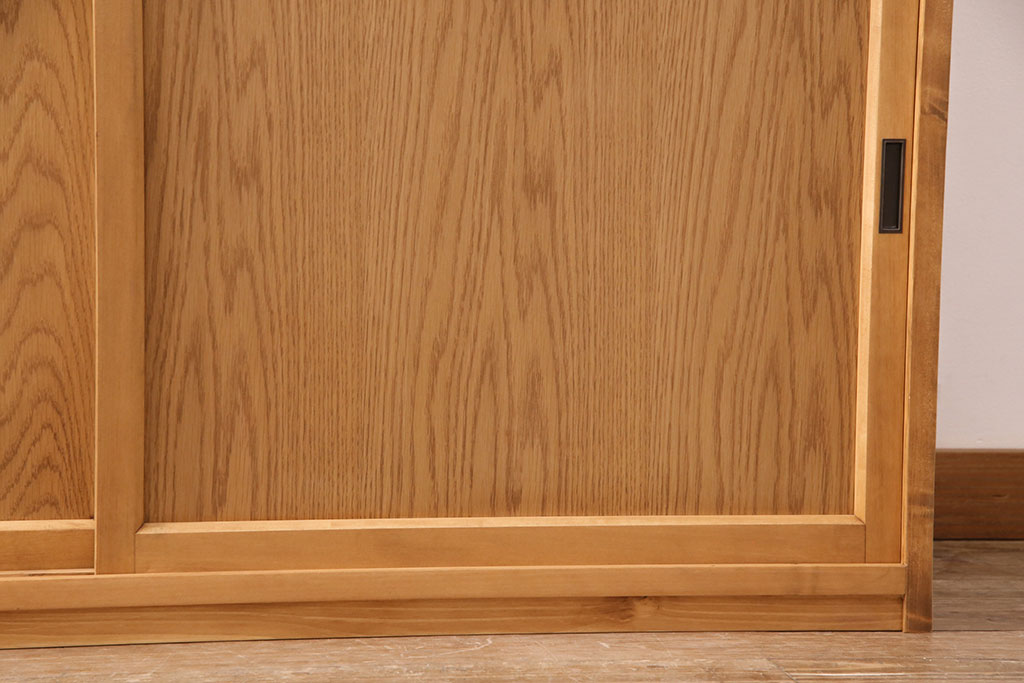 【オーダー注文・受注生産商品】ラフジュ工房オリジナル　素朴な木の風合いを楽しめる食器棚(収納棚、戸棚、キャビネット)
