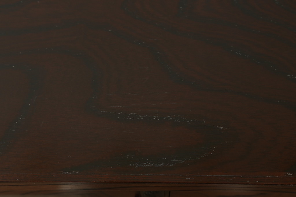 和製ビンテージ　岩谷堂箪笥　迫力のある杢目が魅力的なサイドボード(サイドキャビネット、ローボード、リビングボード、テレビ台、テレビボード、収納棚、飾り棚、ガラス戸棚、ヴィンテージ)(R-070586)