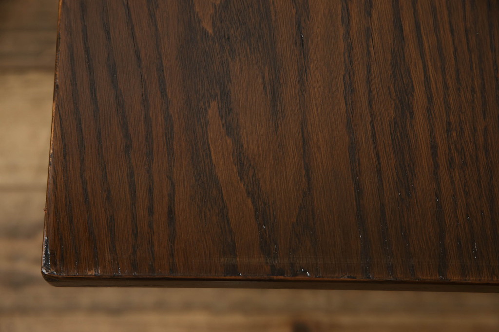 イギリスアンティーク家具　オーク材　希少な特小サイズ!!　脚や天板などの凝ったつくりが見事なドローリーフテーブル(サイドテーブル、コーヒーテーブル、エクステンションテーブル、カフェテーブル、ローテーブル)(R-060446)