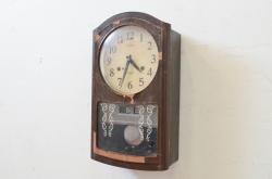 アンティーク雑貨　昭和初期　RYUSUISHA(龍水社)製　ノスタルジックな雰囲気がお洒落な壁掛け時計(柱時計、振り子時計)