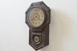 和製アンティーク　SEIKO(セイコー)　30DAY　インデックス(数字)と針の金色がお洒落な掛け時計(柱時計、古時計、振り子時計)(R-072277)