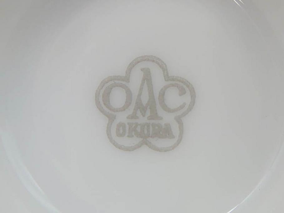 オールド大倉　大倉陶園(OKURA、OAC)　色蒔き　優しい色合いが素敵なデミタスカップ&ソーサー3客セット(洋食器、C&S)(R-074106)