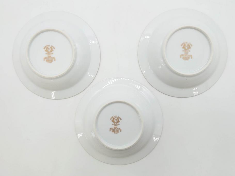 オールドノリタケ　NORITAKE　金彩　煌びやかなデザインが目を惹くボウル6客セット(花、フラワー、プレート、皿、洋食器、サラダ)(R-074111)