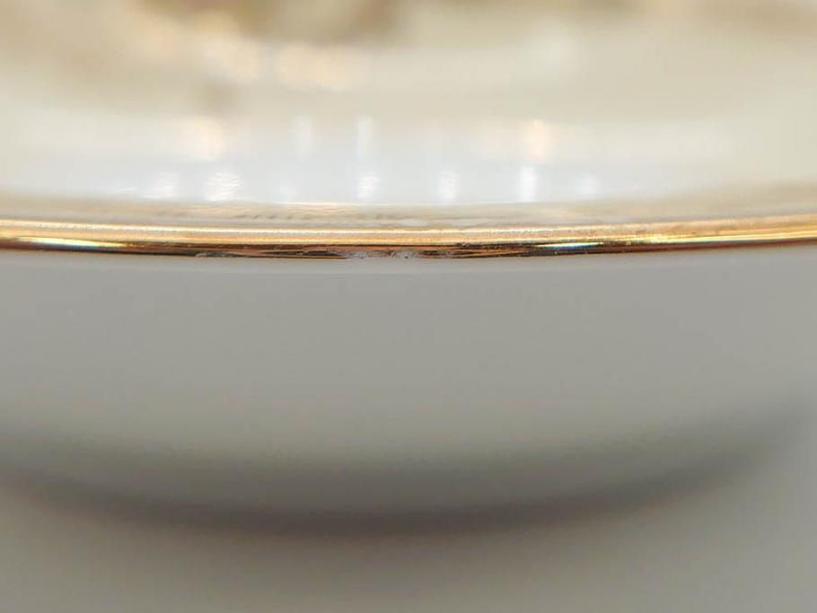 オールドノリタケ　NORITAKE　金彩　煌びやかなデザインが目を惹くボウル6客セット(花、フラワー、プレート、皿、洋食器、サラダ)(R-074112)