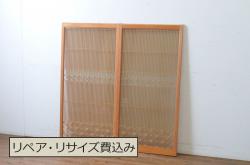 未使用品　水辺の風景(みずべのふうけい)　デットストック品のステンドグラス(建具、ドア、窓、照明、衝い立て、衝立、つい立て)(定価約17万3千円)(R-074408)