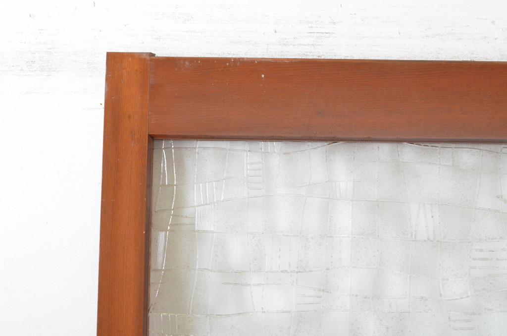 アンティーク建具 大判のレトロなプレスガラスが魅力のガラス戸1枚(引き戸、建具)(R-064636) | ラフジュ工房