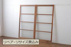 【加工実例】アンティークのガラス扉の幅をご希望サイズにリメイクしました。両端をバランスよくカットし、違和感のない自然な仕上がりに。(建具、ガラスドア、木製ドア)