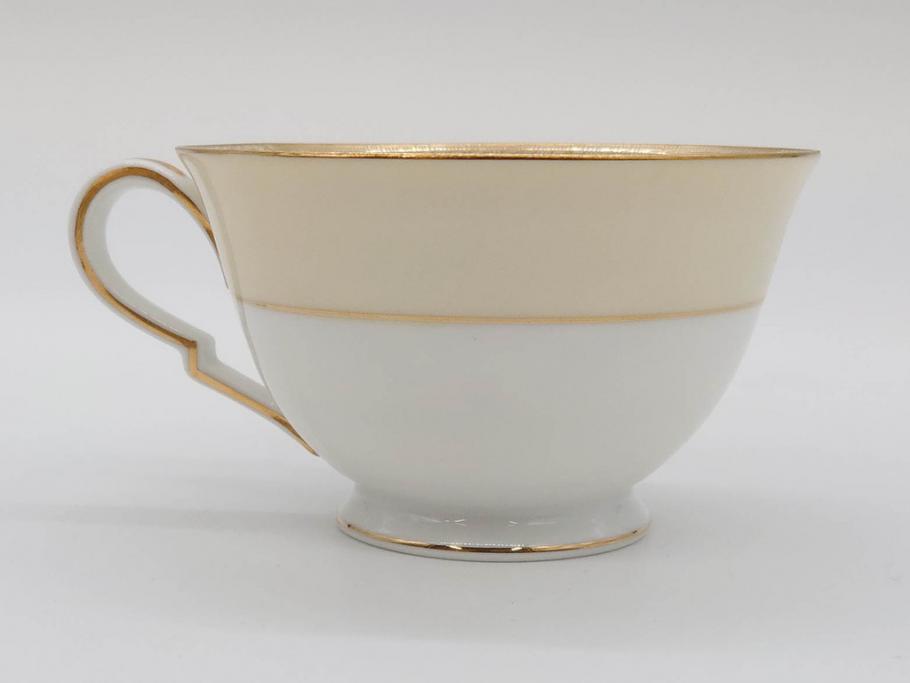 オールドノリタケ　NORITAKE　金彩　ティータイムが華やかになるティーカップ&ソーサー3客セット(花、フラワー、C&S、洋食器)(R-074119)