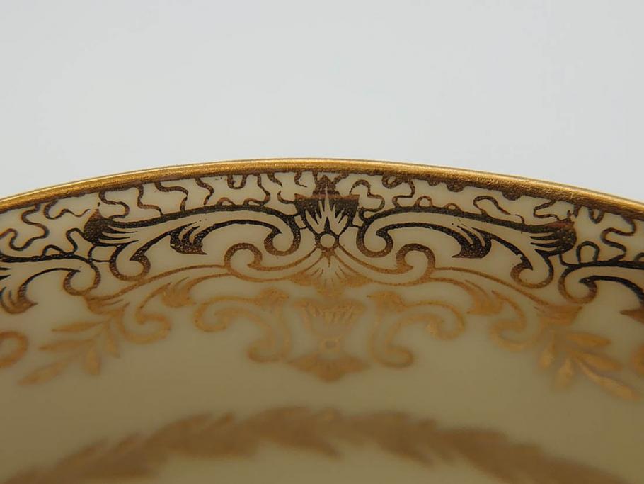 オールドノリタケ　NORITAKE　金彩　ティータイムが華やかになるティーカップ&ソーサー3客セット(花、フラワー、C&S、洋食器)(R-074119)