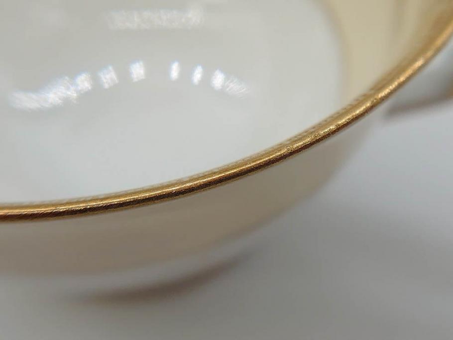 オールドノリタケ　NORITAKE　金彩　ティータイムが華やかになるティーカップ&ソーサー3客セット(花、フラワー、C&S、洋食器)(R-074119)