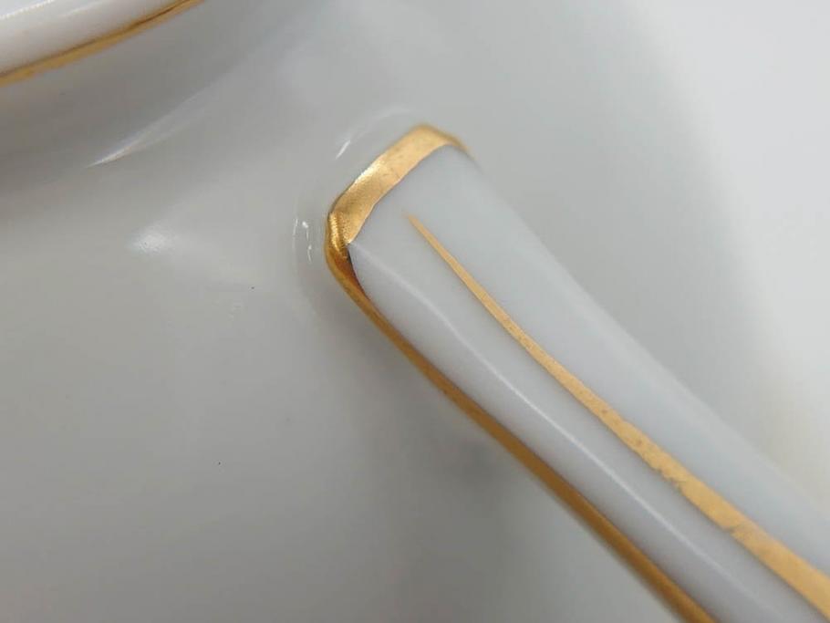 オールドノリタケ　NORITAKE　金彩　ティータイムが華やかになるティーカップ&ソーサー3客セット(花、フラワー、C&S、洋食器)(R-074119)