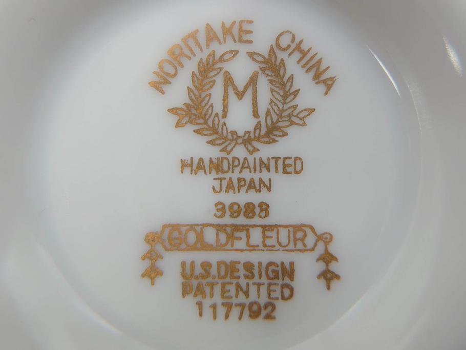 オールドノリタケ　NORITAKE　金彩　ティータイムが華やかになるティーカップ&ソーサー3客セット(花、フラワー、C&S、洋食器)(R-074119)