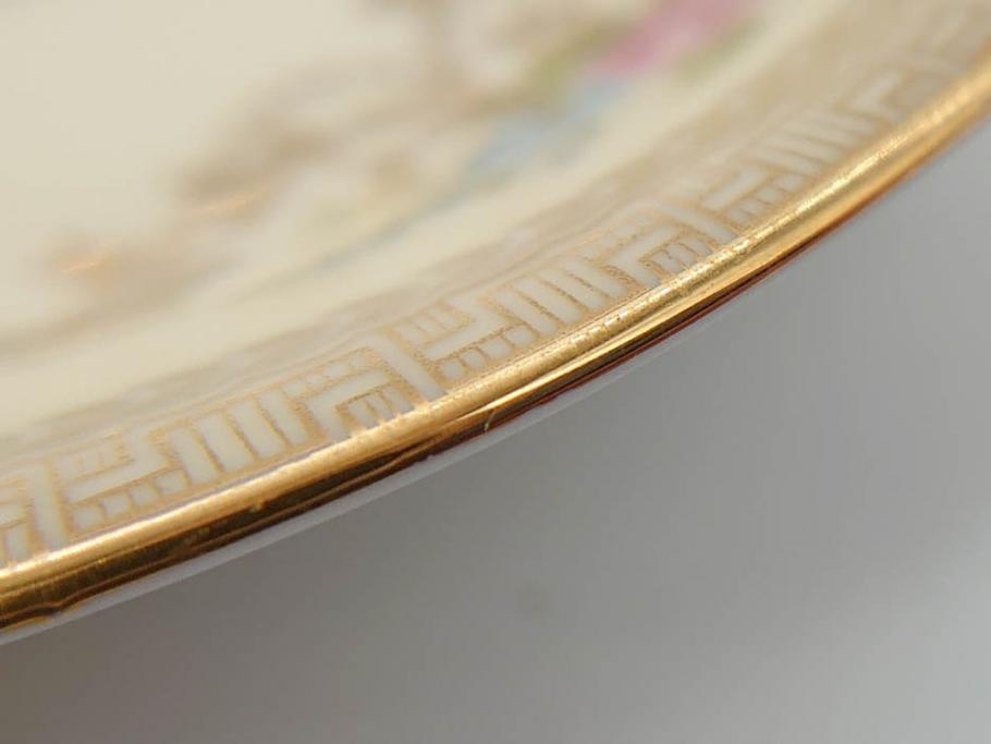 オールドノリタケ　NORITAKE　金彩　ティータイムが華やかになるティーカップ&ソーサー3客セット(花、フラワー、C&S、洋食器)(R-074119)