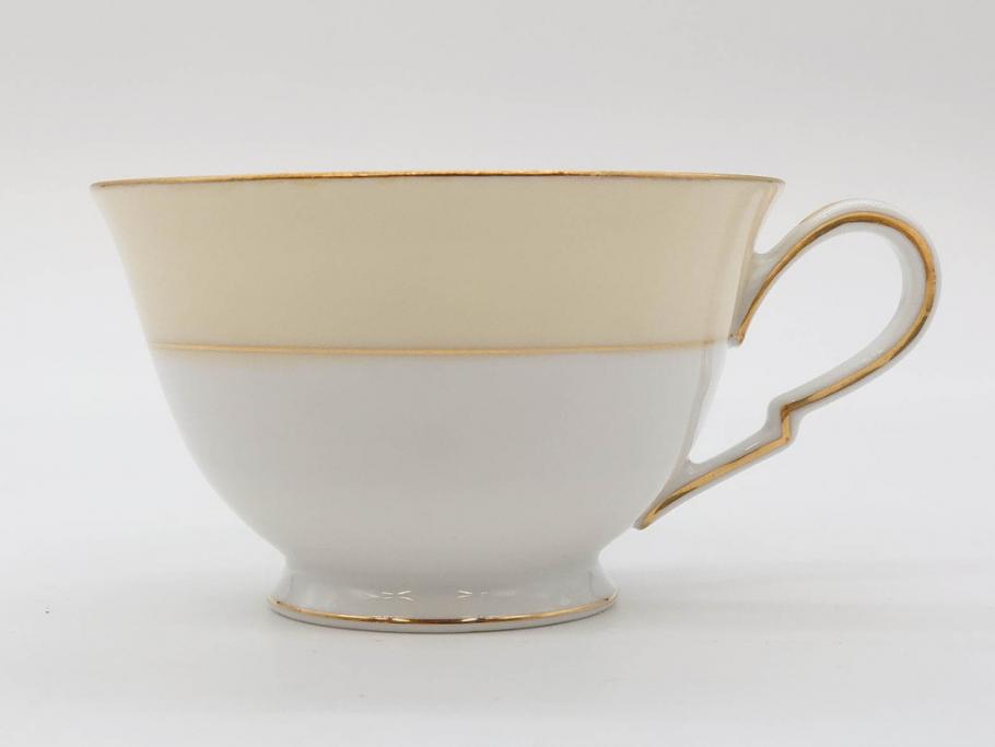 オールドノリタケ　NORITAKE　金彩　ティータイムが華やかになるティーカップ&ソーサー4客セット(花、フラワー、C&S、洋食器)(R-074120)