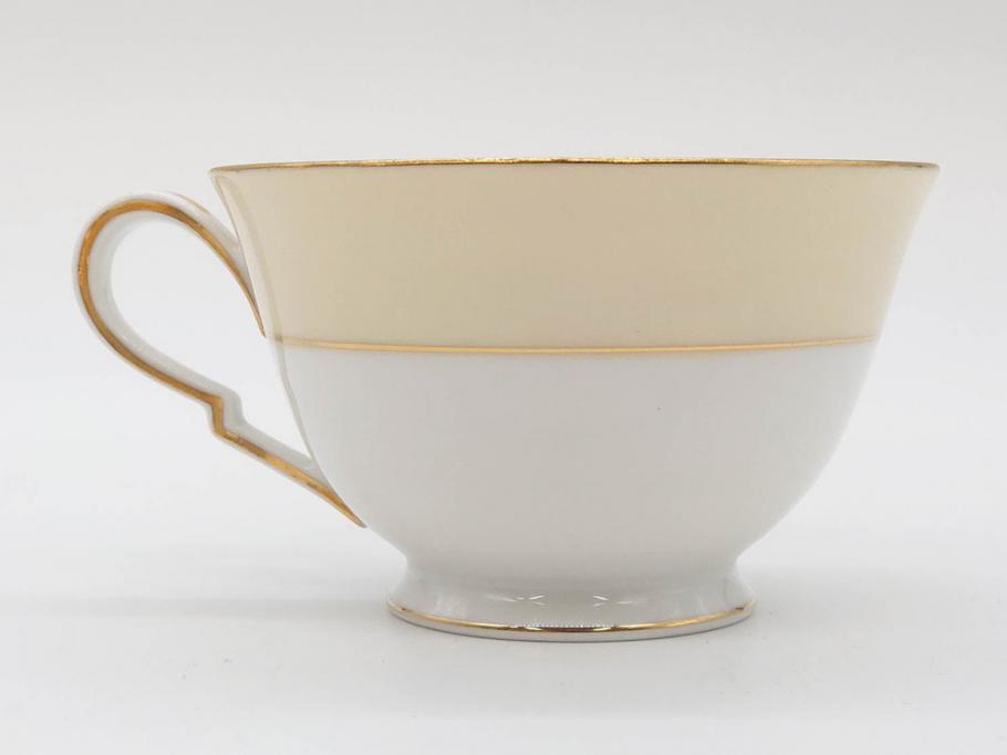 オールドノリタケ　NORITAKE　金彩　ティータイムが華やかになるティーカップ&ソーサー4客セット(花、フラワー、C&S、洋食器)(R-074120)