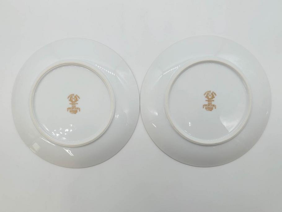 オールドノリタケ　NORITAKE　金彩　繊細なデザインが煌びやかな印象を与えるプレート6枚セット(花、フラワー、皿、洋食器)(R-074121)