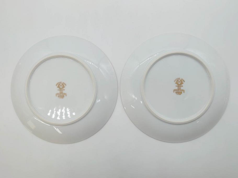 オールドノリタケ　NORITAKE　金彩　繊細なデザインが煌びやかな印象を与えるプレート6枚セット(花、フラワー、皿、洋食器)(R-074122)