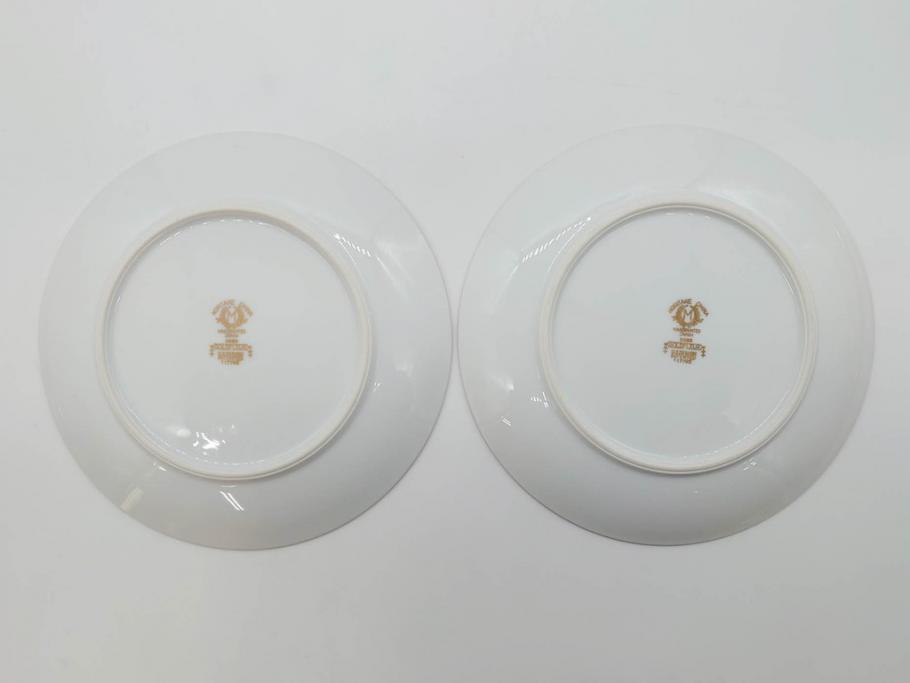 オールドノリタケ　NORITAKE　金彩　繊細なデザインが煌びやかな印象を与えるプレート6枚セット(花、フラワー、皿、洋食器)(R-074122)