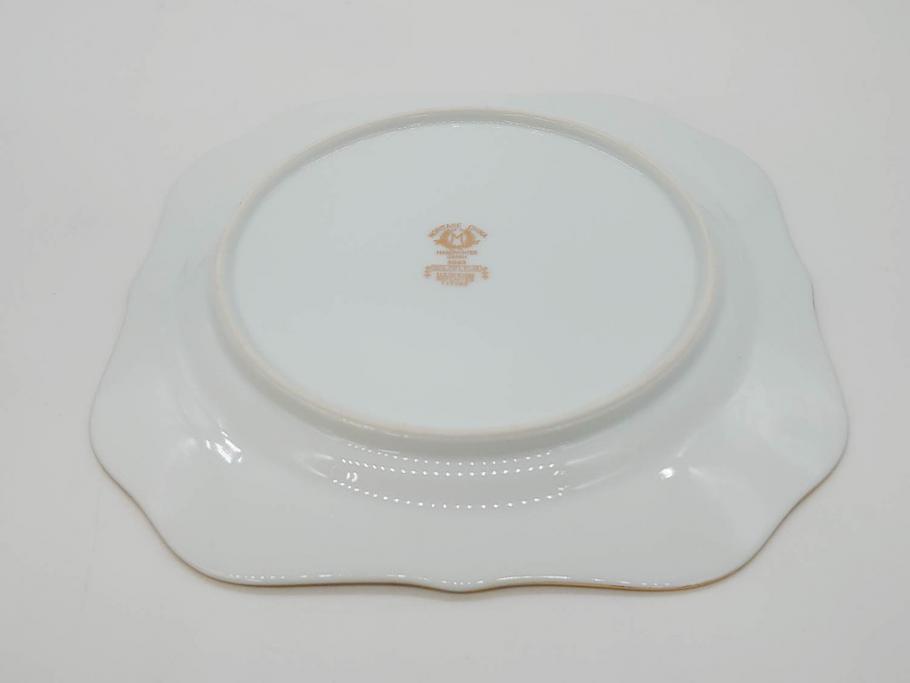 オールドノリタケ　NORITAKE　金彩　洗練されたフォルムが優雅な雰囲気を醸し出すプレート5枚セット(花、フラワー、皿、洋食器)(R-074123)