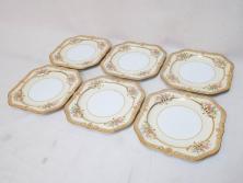 デンマーク　ROYAL COPENHAGEN(ロイヤルコペンハーゲン)　ブルーフルーテッド　ハーフレース　525　上品なデザインのティーカップ&ソーサー5客セット(洋食器、C&S)(R-078345)