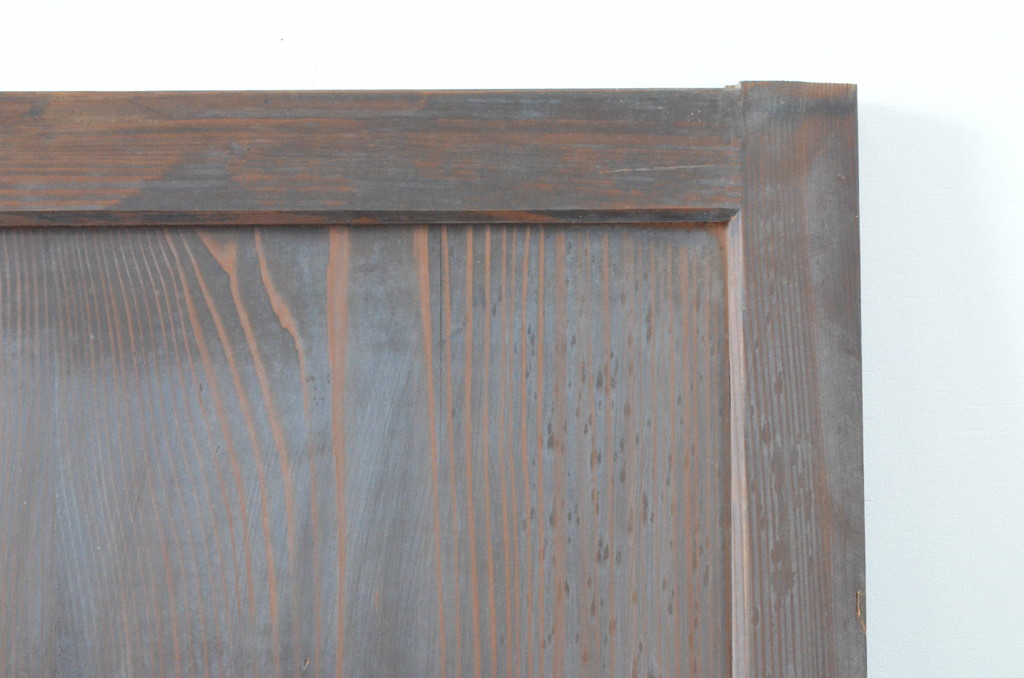 アンティーク建具　杉材　味わい深いシンプルな板戸窓4枚セット(引き戸)(R-065031)