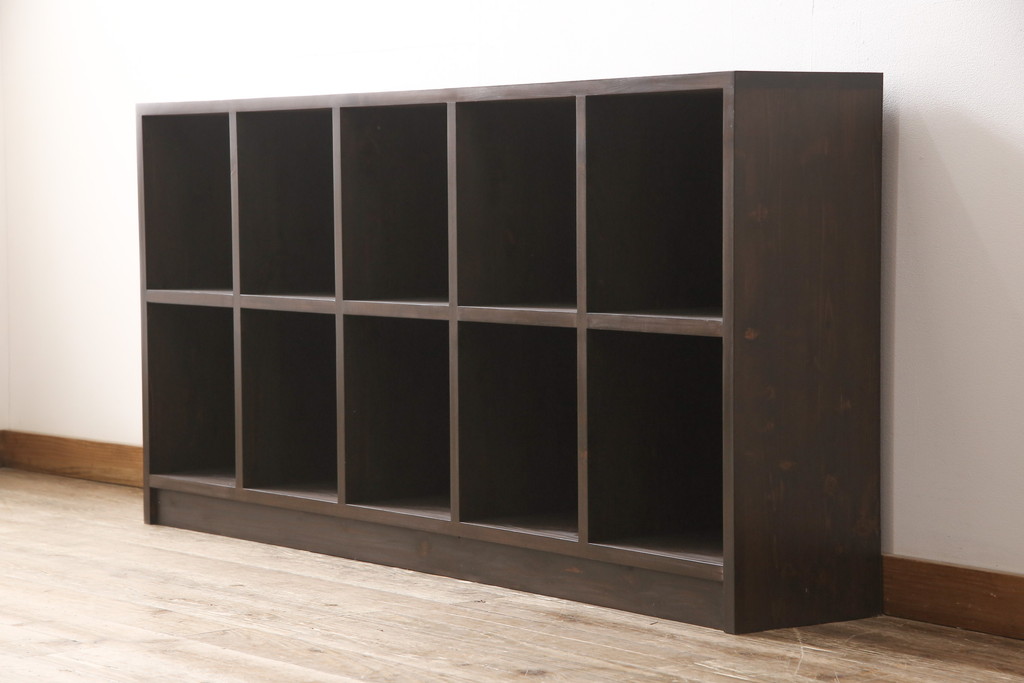 【オーダー注文・受注生産商品】ラフジュ工房オリジナル　見せる収納でインテリアをさらに盛り上げるマス目棚(ロッカー、収納棚、本棚、飾り棚、オープンラック)