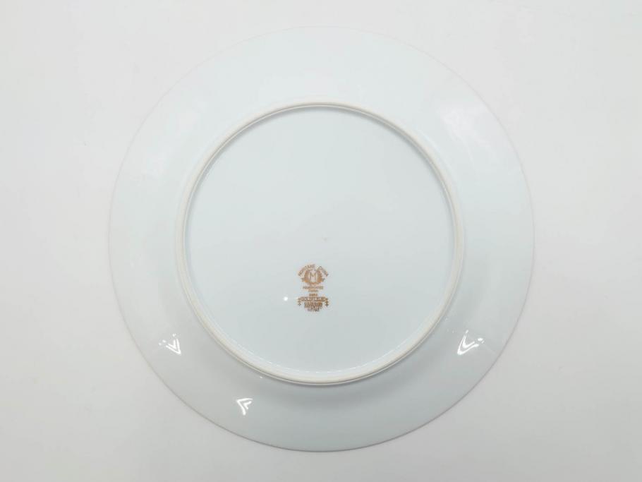 オールドノリタケ　NORITAKE　金彩　ゴールドのデザインが高級感を高めるプレート6枚セット(花、フラワー、皿、洋食器)(R-074125)