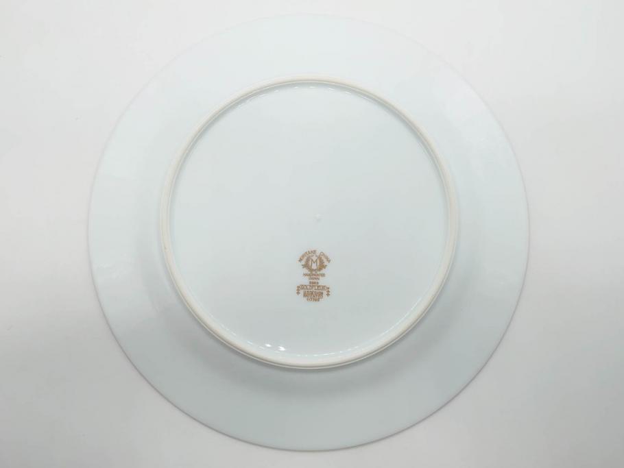 オールドノリタケ　NORITAKE　金彩　ゴールドのデザインが高級感を高めるプレート5枚セット(花、フラワー、皿、洋食器)(R-074126)