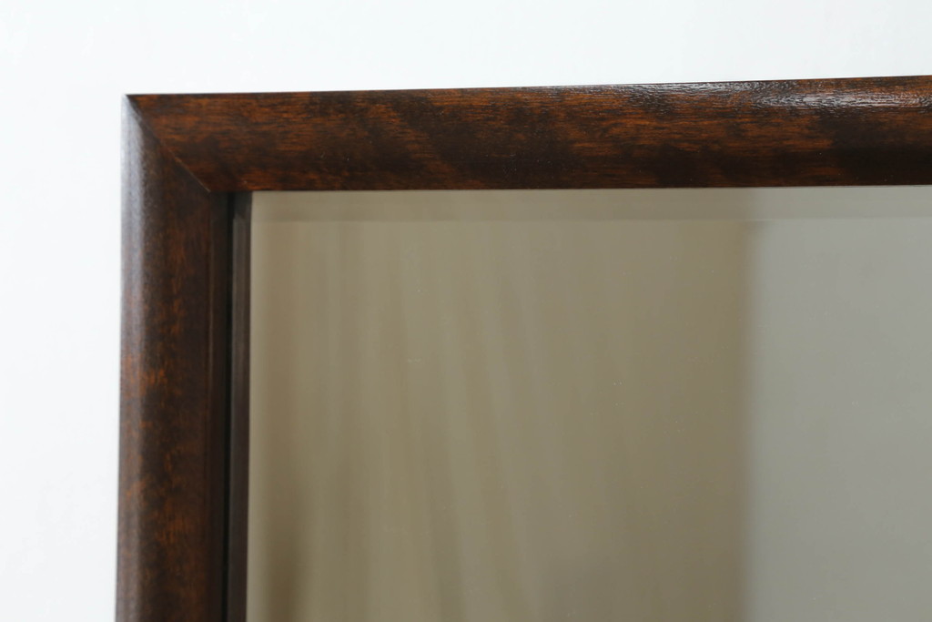 和製ビンテージ　国産民芸家具　シンプルな佇まいが品の良さを感じさせる姿見(スタンドミラー、鏡、ヴィンテージ)(R-064482)