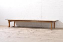リメイク家具　味わい深い古材を組合せたアイアンテーブル(作業台、サイドテーブル)
