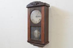 和製アンティーク　AICHI(アイチ、愛知時計電機)　Super Eight (スーパーエイト)　30DAY　レトロモダンなデザインが魅力的な掛け時計(柱時計、古時計、振り子時計)(R-072157)