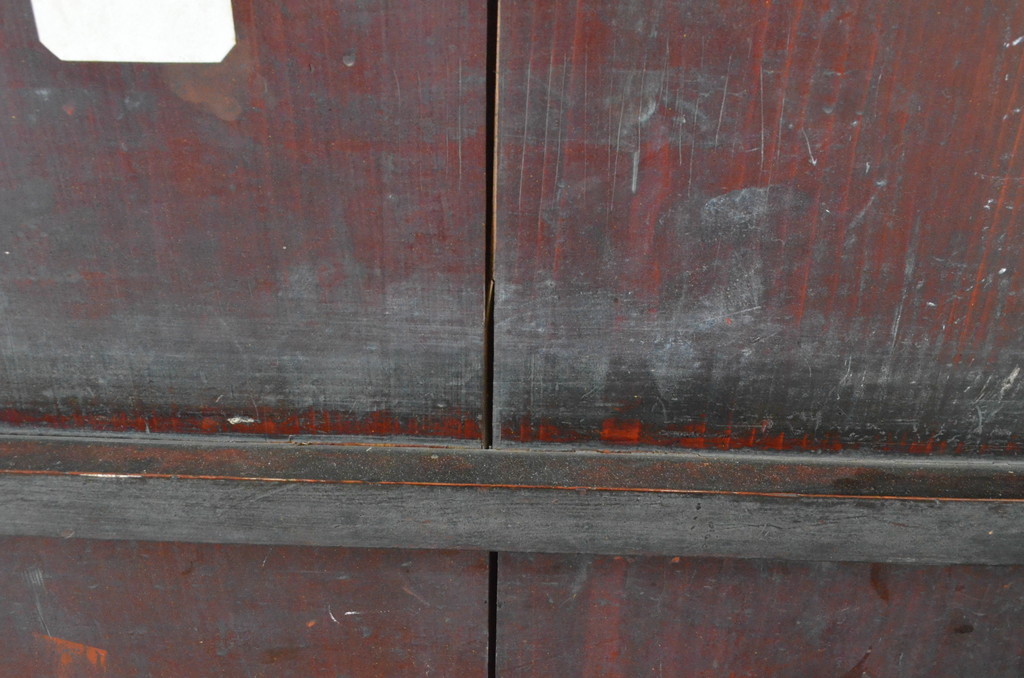 アンティーク建具　希少　漆職人工房の味わい深い室戸4枚セット(むろと、引き戸、横桟板戸、窓)(R-065040)