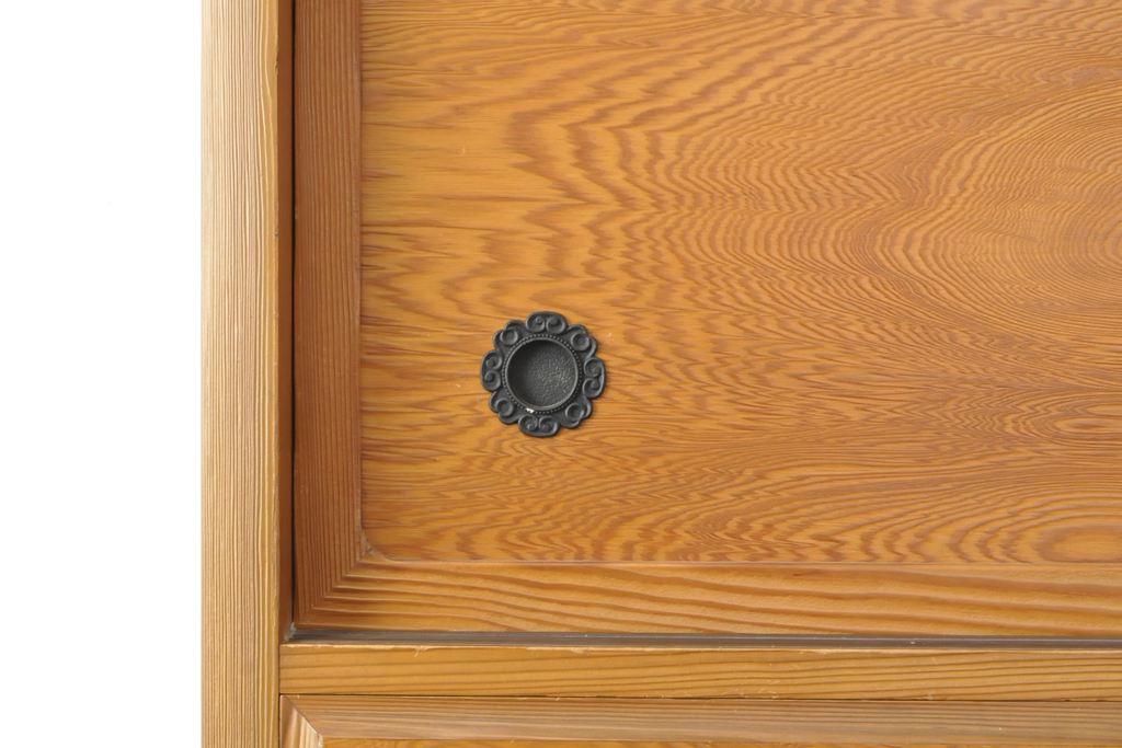 中古　民芸家具　屋久杉を贅沢に使用した木の温もりあふれる重ね箪笥(衣装箪笥、引き出し、チェスト)(R-055684)