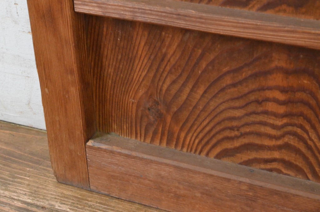 アンティーク建具 昭和初期 古い木味の舞良戸窓2枚セットまいらど