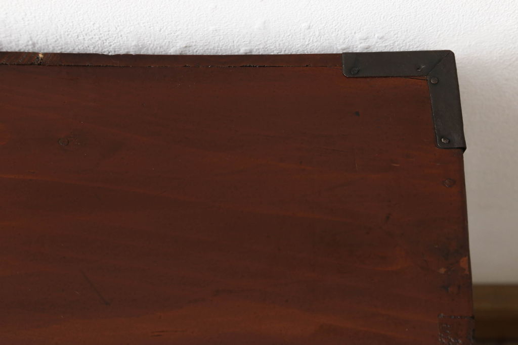 和製アンティーク　極上!美品　前板栗材　極めて漆のキレイな米沢箪笥ローボード(ローチェスト、和タンス、衣装たんす、時代箪笥)(R-057097)