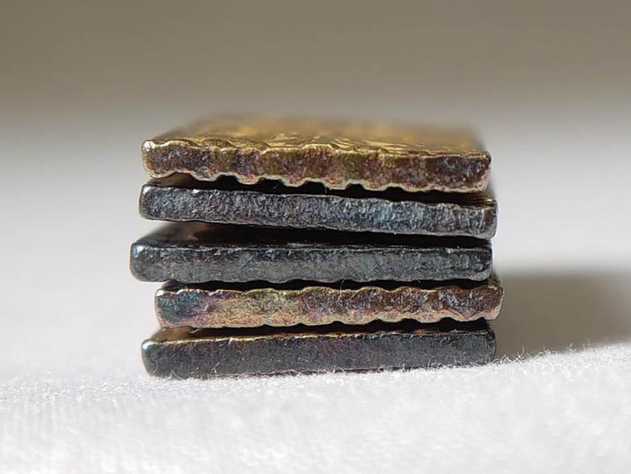 明治期　古銭　明治二分判金5点セット(金貨、硬貨、コイン、日本)(R-079608)　