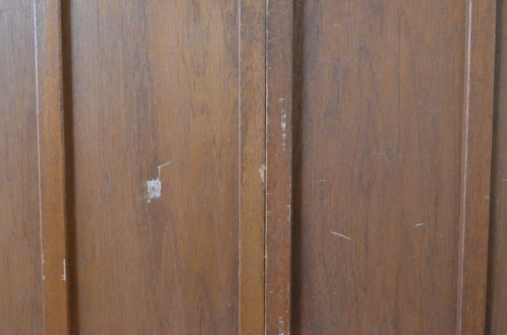 レトロ建具　昭和なデザインのモールガラス入り引き戸2枚セット(ガラス戸)(R-065060)