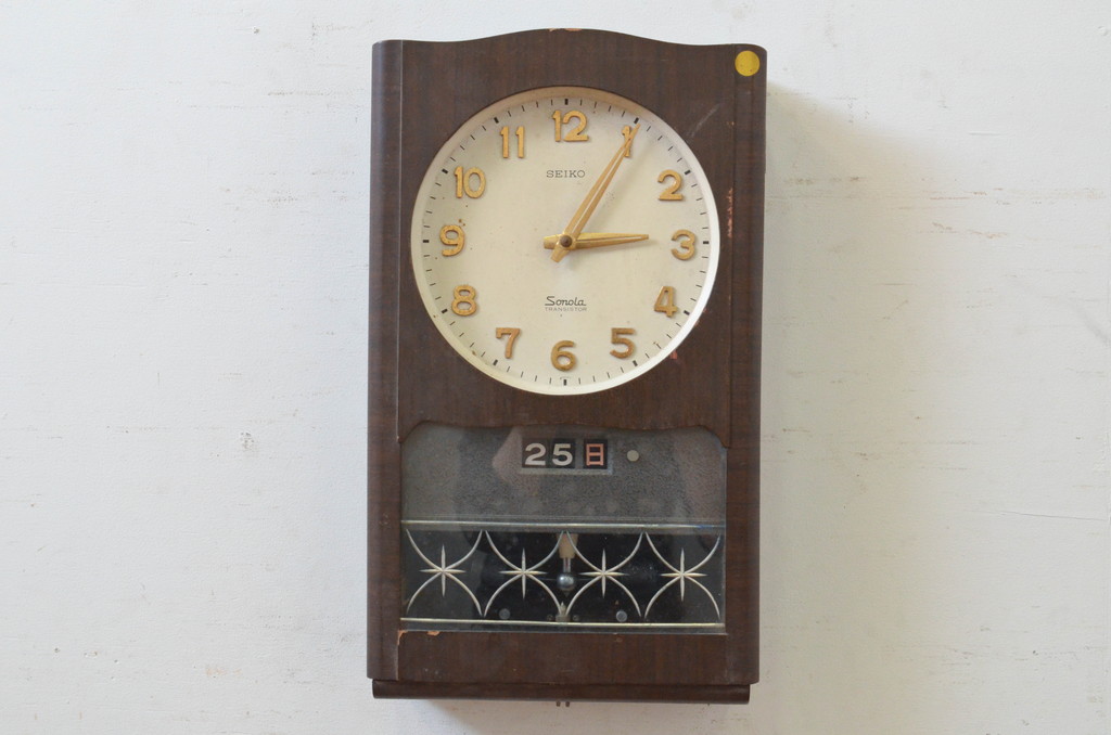 和製アンティーク　SEIKO　Sonola(セイコー・ソノーラ)　昭和レトロ　昔懐かしい雰囲気の掛け時計(柱時計、古時計、振り子時計、トランジスタ時計)(R-072156)