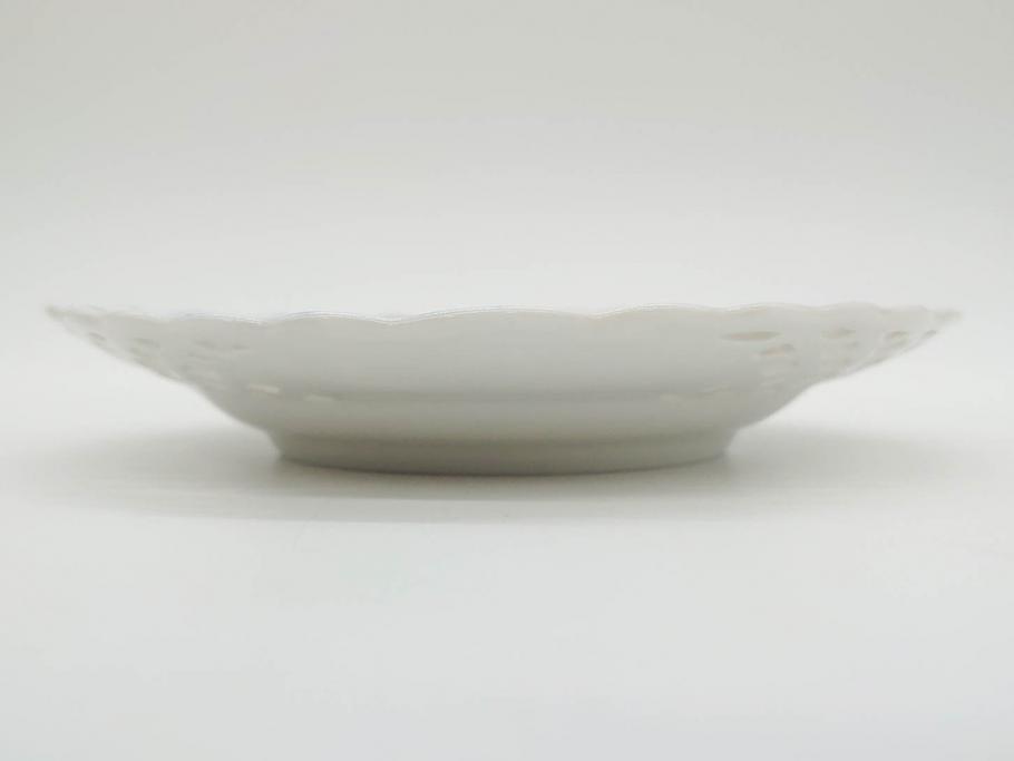 ドイツ　マイセン　Meissen　ブルーオニオン　意匠をこらした凝ったデザインが魅力的なモカカップ2客&オープンワーク透かしプレート2枚セット(皿、洋食器)(R-074581)