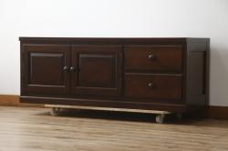 中古　美品　松本民芸家具　和・洋どちらのお部屋にも取り入れやすいローボード(テレビ台、テレビボード、サイドボード、サイドキャビネット、収納棚、戸棚、引き出し、リビングボード)(R-079194)