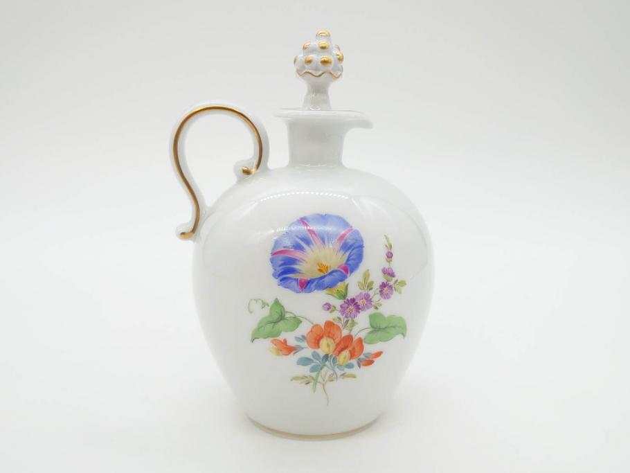 ドイツ　マイセン　Meissen　フラワー　多彩な花たちが華やぎをもたらしてくれるリキュールセット(花、ボトル、トレイ、トレー、カップ6客、酒器、洋食器)(R-074583)