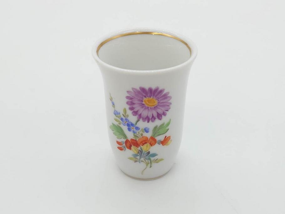ドイツ　マイセン　Meissen　フラワー　多彩な花たちが華やぎをもたらしてくれるリキュールセット(花、ボトル、トレイ、トレー、カップ6客、酒器、洋食器)(R-074583)