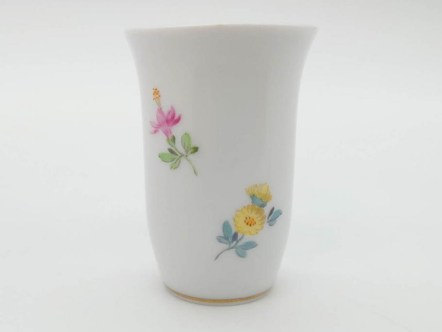 ドイツ　マイセン　Meissen　フラワー　多彩な花たちが華やぎをもたらしてくれるリキュールセット(花、ボトル、トレイ、トレー、カップ6客、酒器、洋食器)(R-074583)
