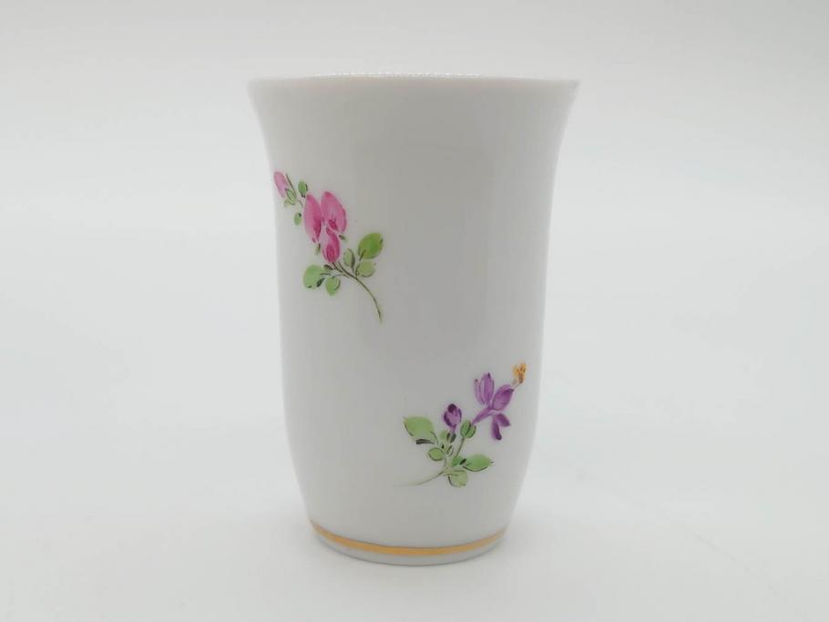 ドイツ　マイセン　Meissen　フラワー　多彩な花たちが華やぎをもたらしてくれるリキュールセット(花、ボトル、トレイ、トレー、カップ6客、酒器、洋食器)(R-074583)