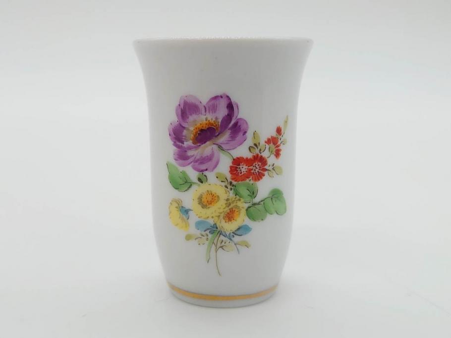 ドイツ　マイセン　Meissen　フラワー　多彩な花たちが華やぎをもたらしてくれるリキュールセット(花、ボトル、トレイ、トレー、カップ6客、酒器、洋食器)(R-074583)