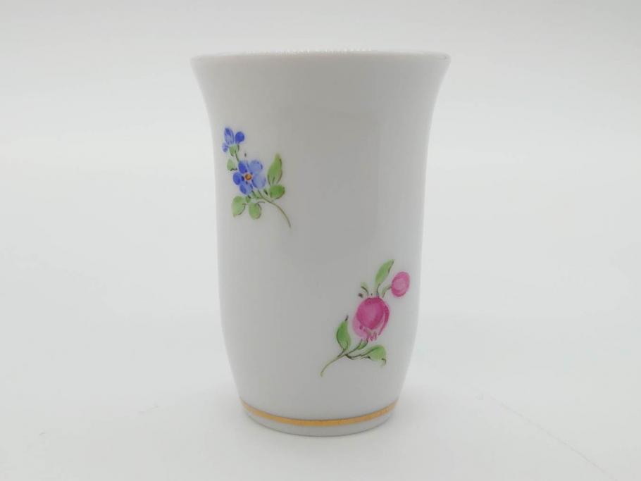 ドイツ　マイセン　Meissen　フラワー　多彩な花たちが華やぎをもたらしてくれるリキュールセット(花、ボトル、トレイ、トレー、カップ6客、酒器、洋食器)(R-074583)